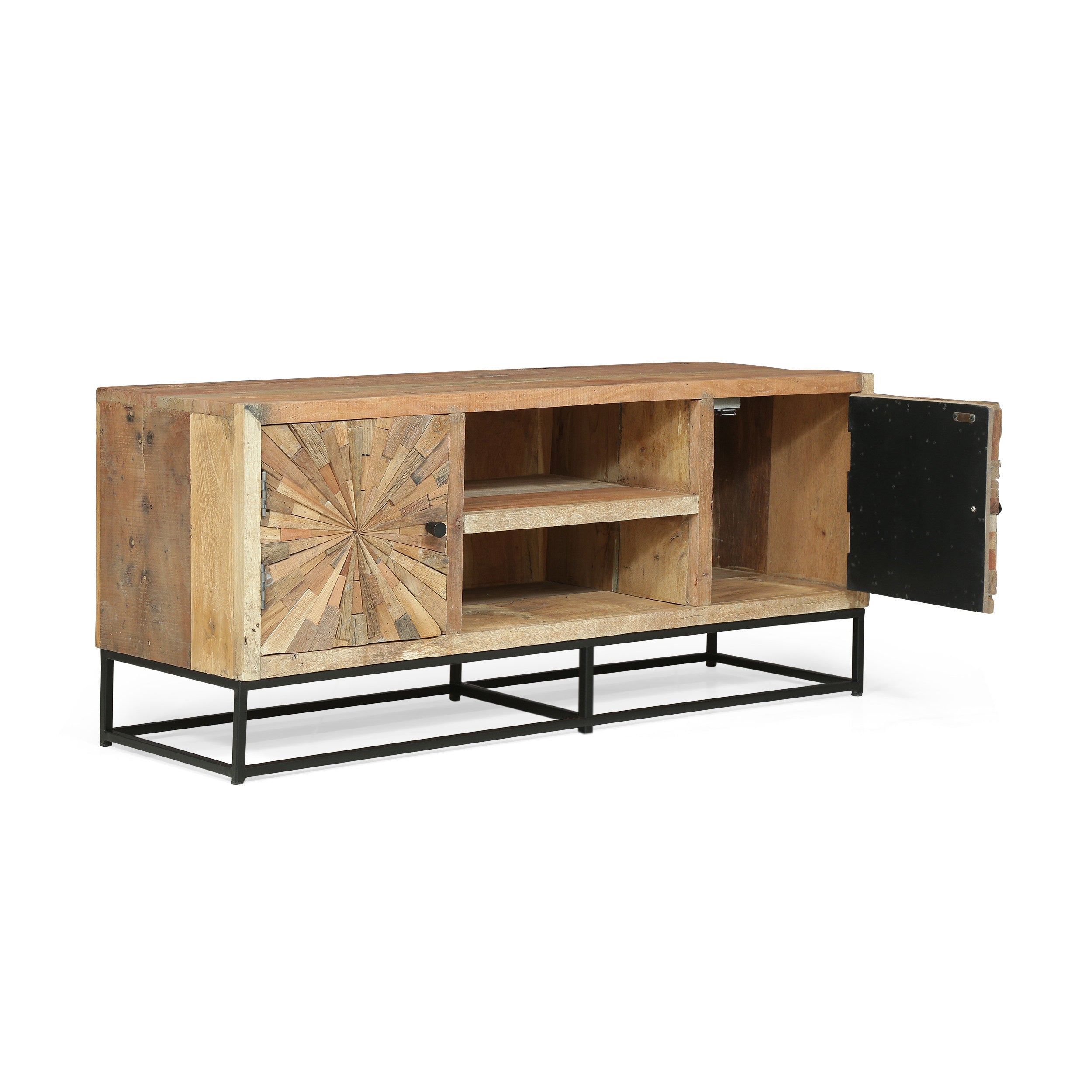 Kelci Boho Wooden TV Stand