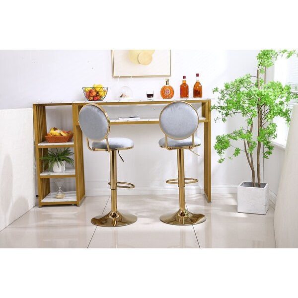 2pcs Bar Stools Round Seat High Quality Dining Chairs