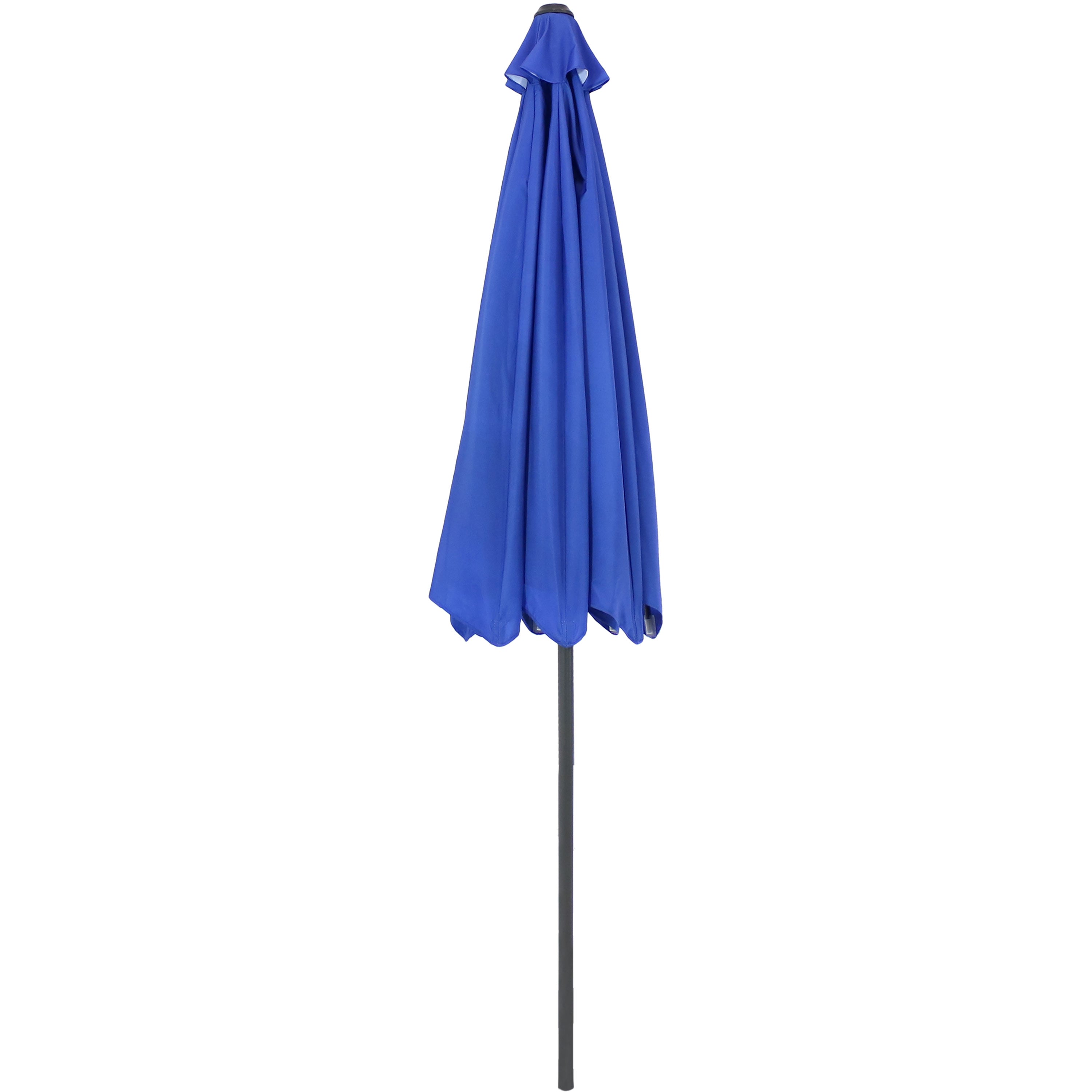 Sunnydaze Outdoor Aluminum Inside Out Patio Umbrella with Push Button Tilt and Crank - 8' - Blue Starry Galaxy