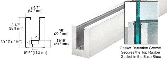 CRL B5L Series Low Profile Square Aluminum Base Sh...