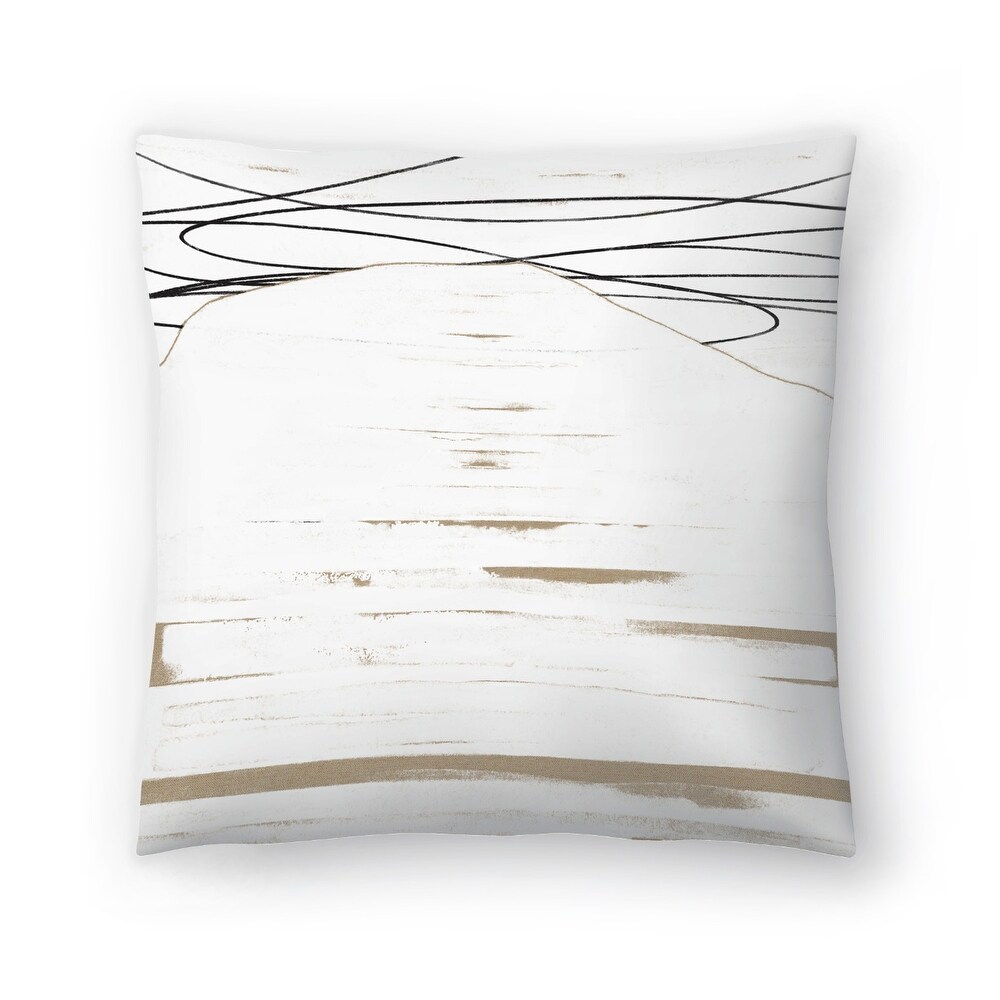 White Abstract   Decorative Throw Pillow