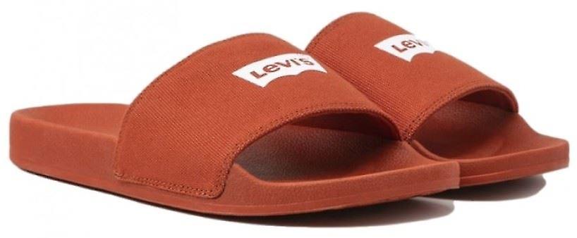 Levi's June Batwing Red White Mens Sliders Flip Flops