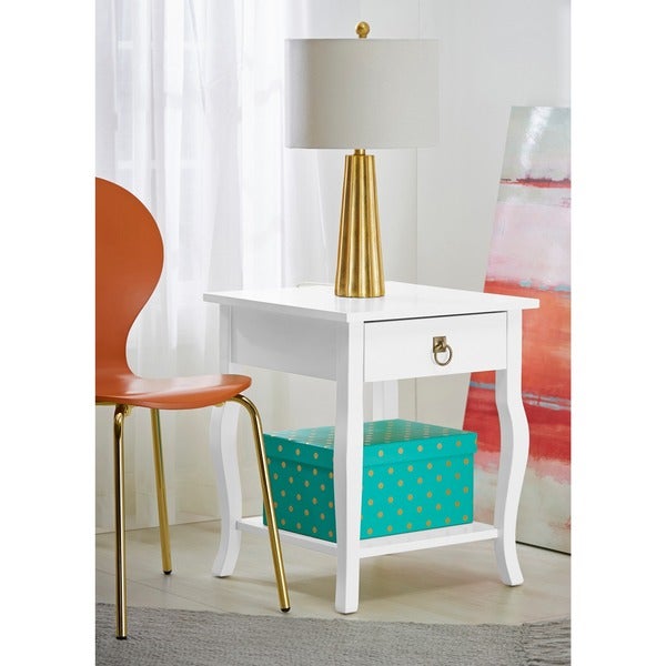 Copper Grove Sun Drop Wood 1-drawer Side Table Nightstand - - 20255093