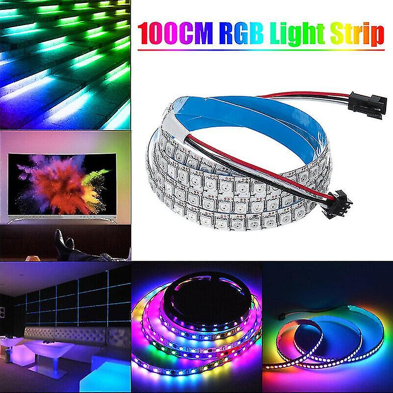 Ws2812b 5050smd 144 Led Light Strip With Built-in Rgb Ic Individual Addressable Dc