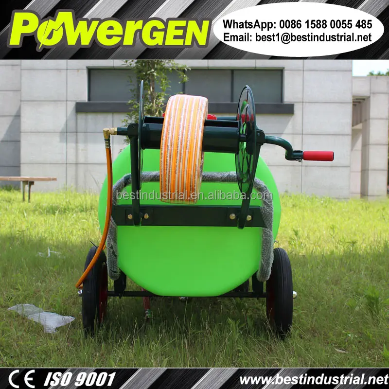 100% Brass Pump !!! POWERGEN Gasoline Engine 6.5HP Trolley Type High Pressure Orchard Sprayer 160L