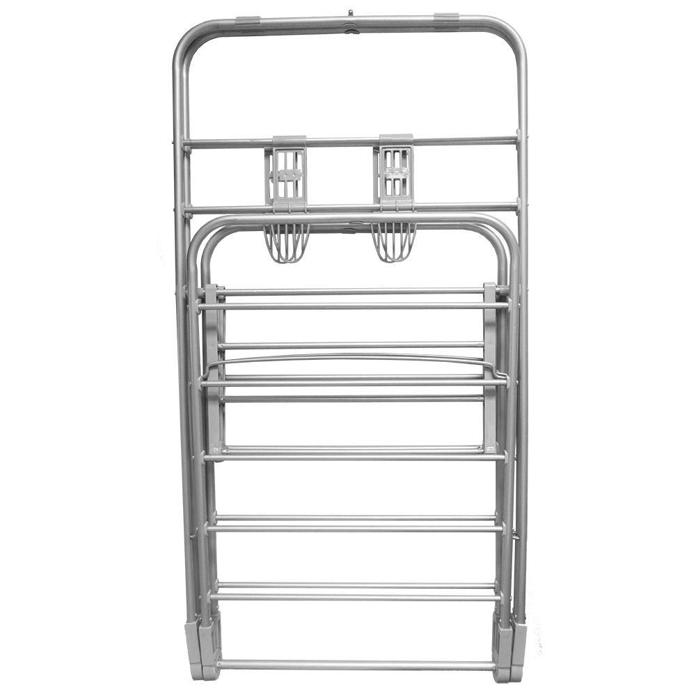 Home Basics 20.00 in. x 41.00 in. Grey Steel Garment Rack HDC50589