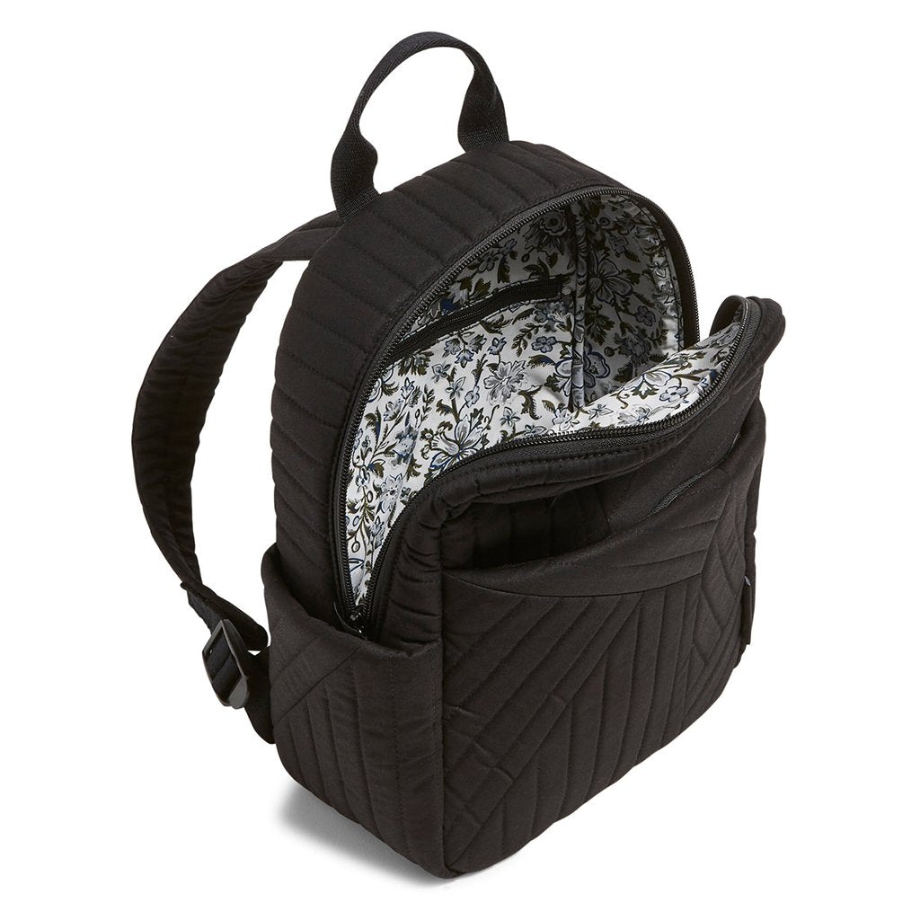 Vera Bradley  Small Backpack in Recycled Cotton Black