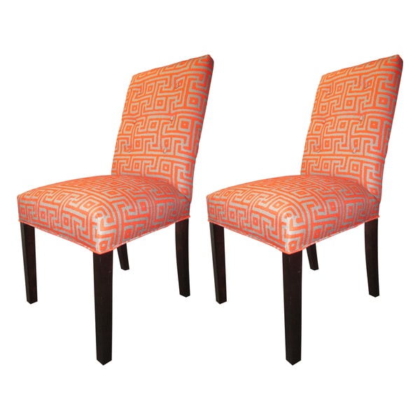 Greece Atomic 6-button Tufted Dining Chairs (Set of 2) - 21 inches w. x 26 inches d. x 39 inches h