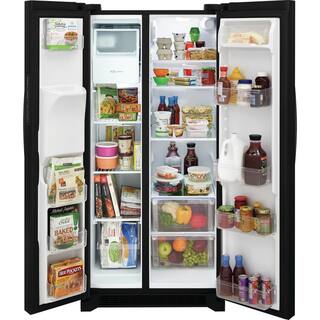 Frigidaire 22.3 cu. ft. 33 in. Side by Side Refrigerator in Black Standard Depth FRSS2323AB