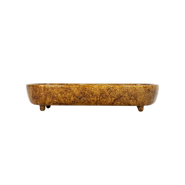 Antique Ball Footed Vanity Tray Brass Cast Iron By Foreside Home amp Garden