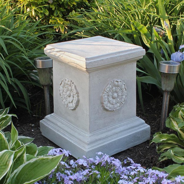 Design Toscano English Rosette Garden Sculptural Plinth Large