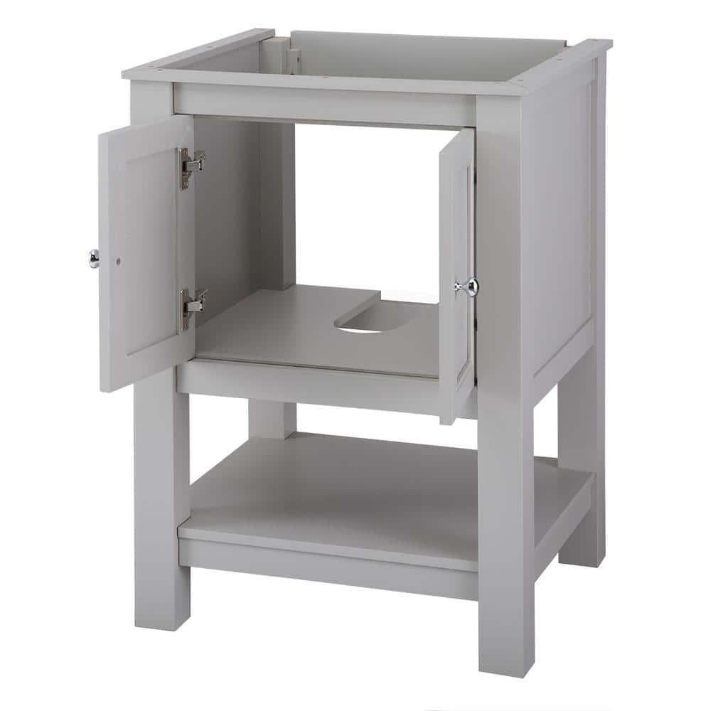 Home Decorators Collection Gazette 24 in W x 2175 in D x 34 in H Vanity Cabinet Only in Grey