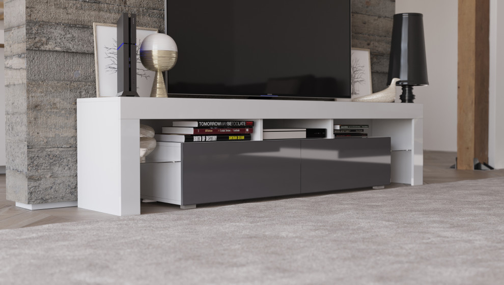 REVA 190 TV Stand   Contemporary   Entertainment Centers And Tv Stands   by MAXIMAHOUSE  Houzz