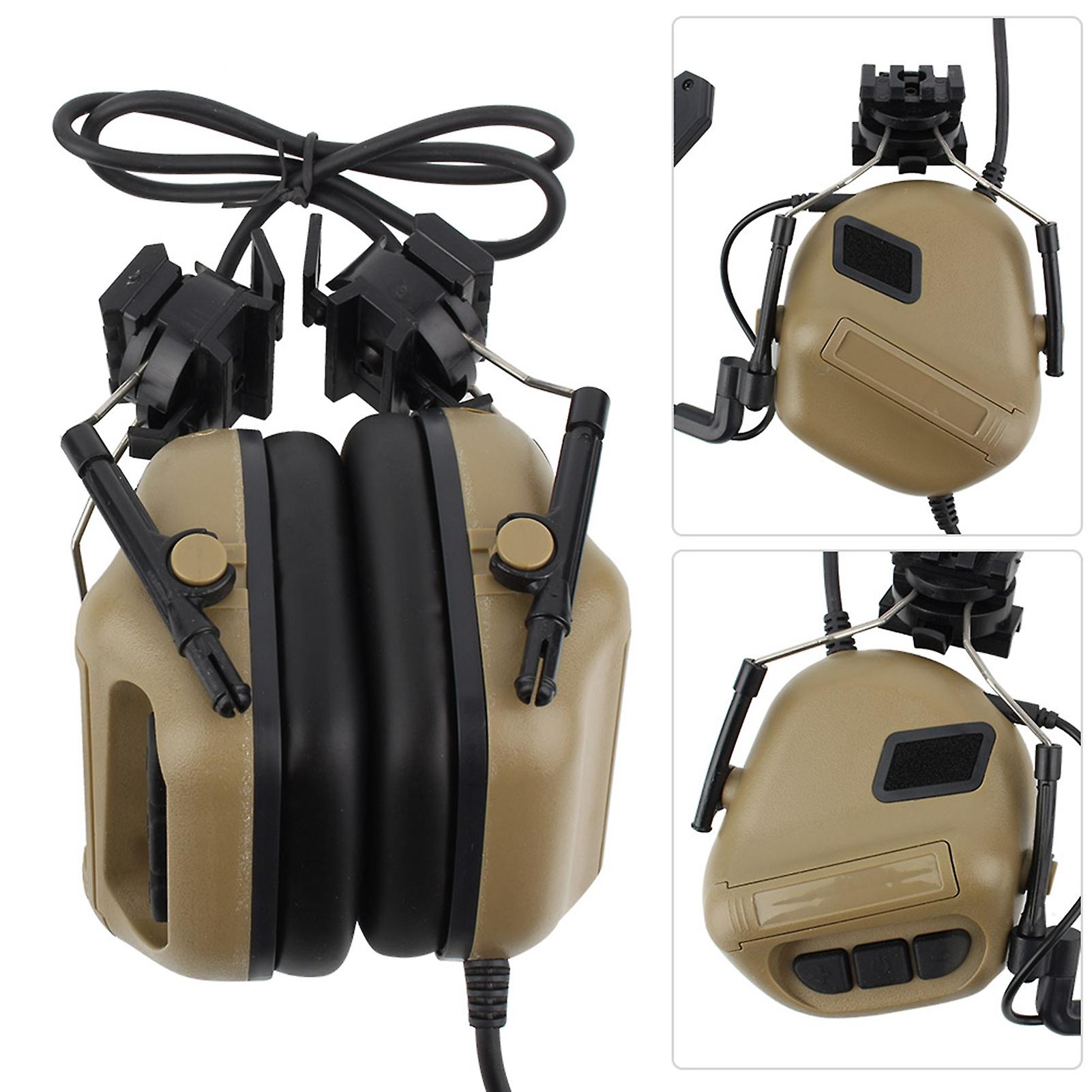 Outdoor Waterproof Folding Tactics Microphone Earphone Headset For Cs Combats Games Mud