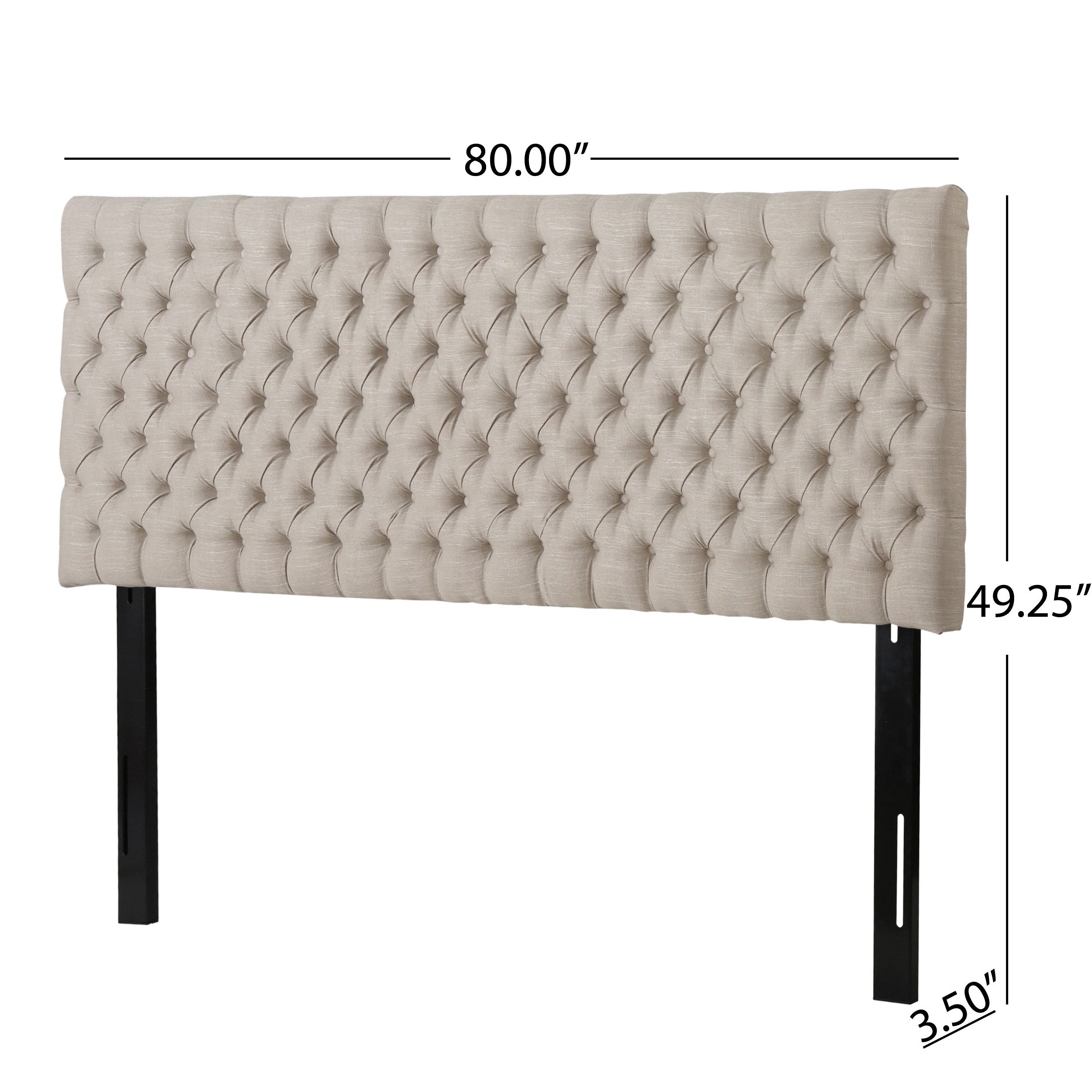 Cannes Adjustable King/ California King Fabric Headboard-Sand