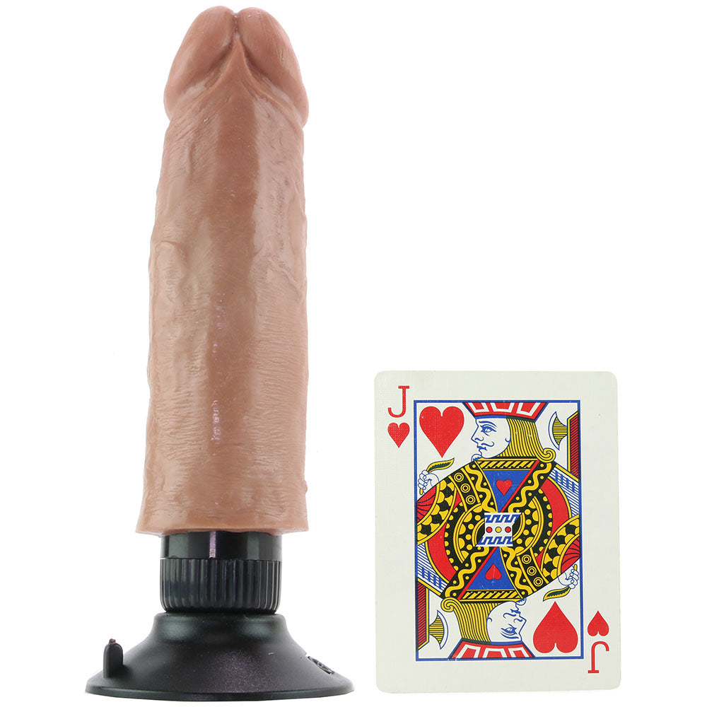 King Cock 6 Inch Vibrating Suction Dildo in Tan