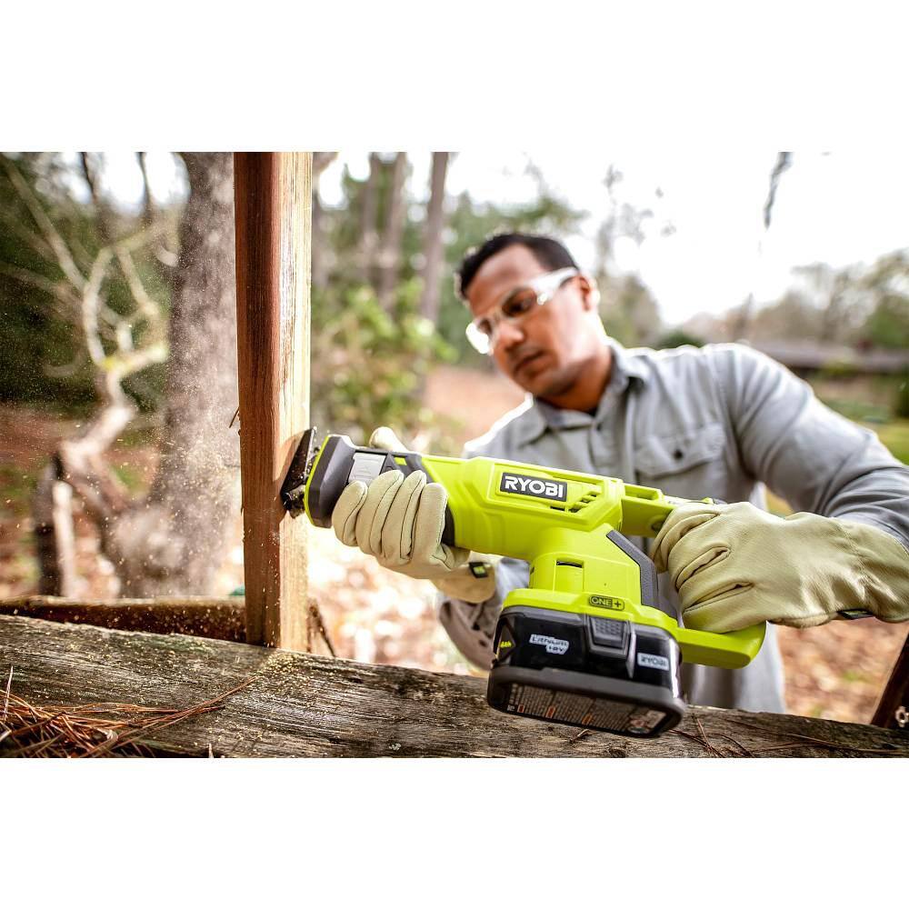 RYOBI ONE+ 18V Cordless Reciprocating Saw with 2.0 Ah Battery and Charger P519-PSK005