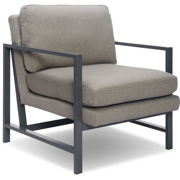 Russell Bronze Metal Frame Accent Chair Gray Finch