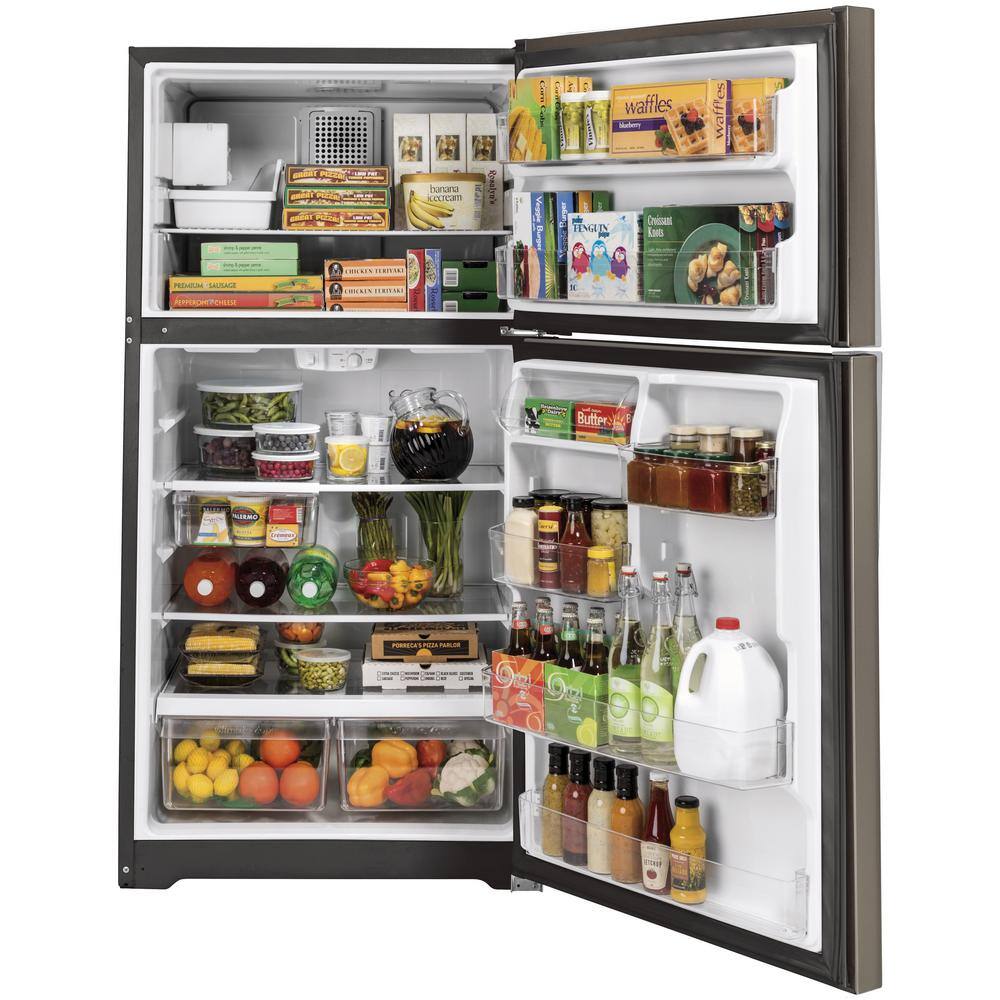 GE 21.9 cu. ft. Top Freezer Refrigerator in Slate Fingerprint Resistant ENERGY STAR GIE22JMNRES