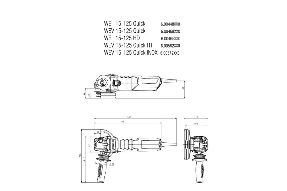 WEV 15-125 Angle Grinder 5