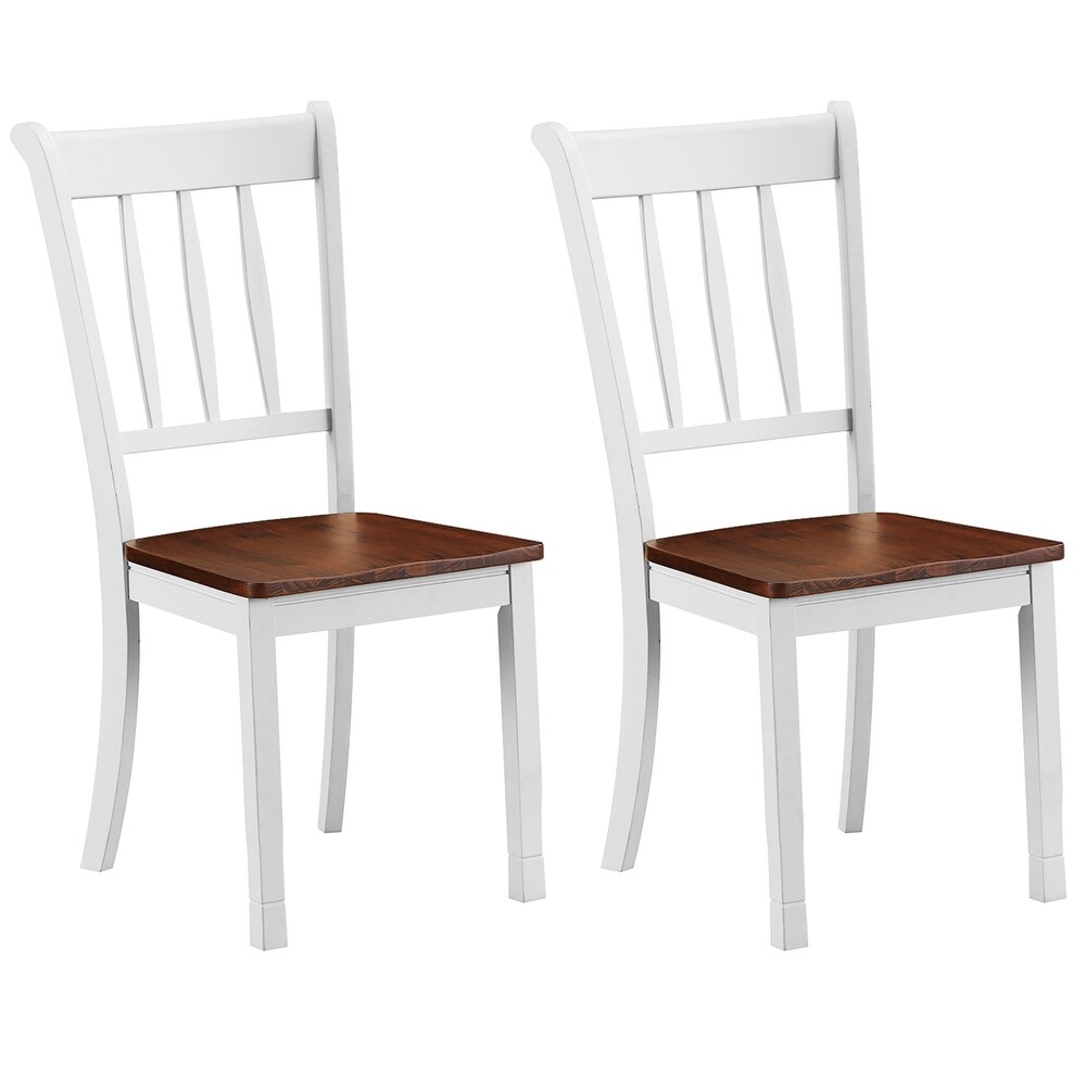 Set of 2 Solid Wood Dining Chairs Antique Dining Side Chairs