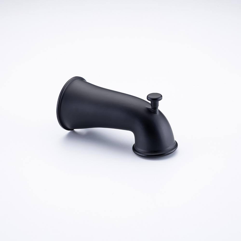 GIVING TREE Single-Handle 6-Spray Fixed Tub and Shower Faucet in Matte Black (Valve Included) HDYN-ZG0073