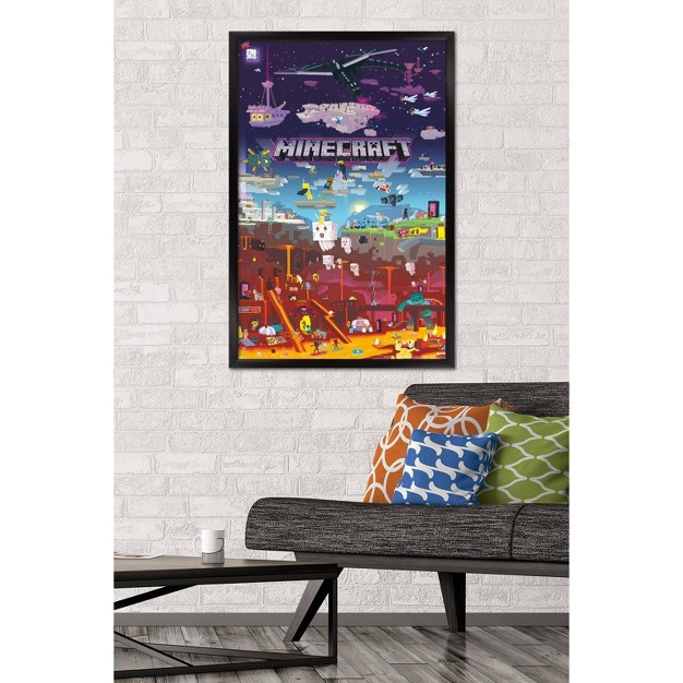 Minecraft World Beyond Framed Poster Trends International