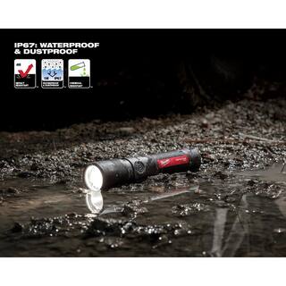 MW 1100 Lumens LED USB Rechargeable Twist Focus Flashlight  800 Lumens USB Rechargeable Fixed Focus Flashlight (2-Pack) 2161-21-2160-21