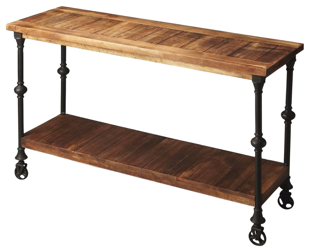 Butler Fontainebleau Industrial Chic Console Table   Industrial   Console Tables   by HedgeApple  Houzz