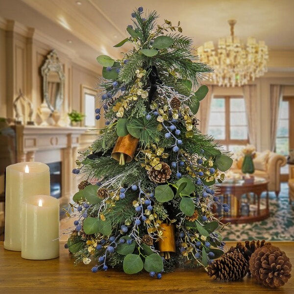 National Tree Company 26 in. HGTV Home Collection Swiss Chic Topiary Tree