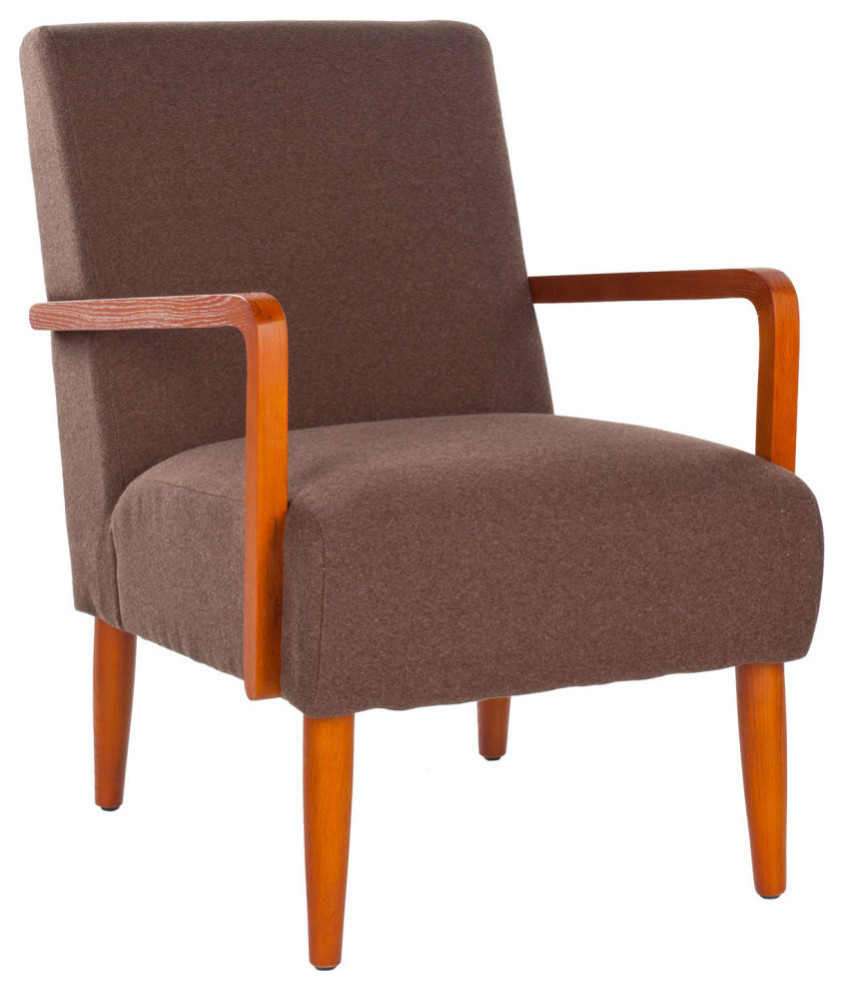 Chabe Arm Chair  Brown   Midcentury   Armchairs And Accent Chairs   by Rustic Home Furniture Deco  Houzz