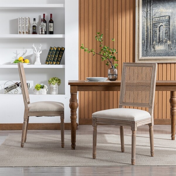 Dining Chair ，Seat of 2，Cream