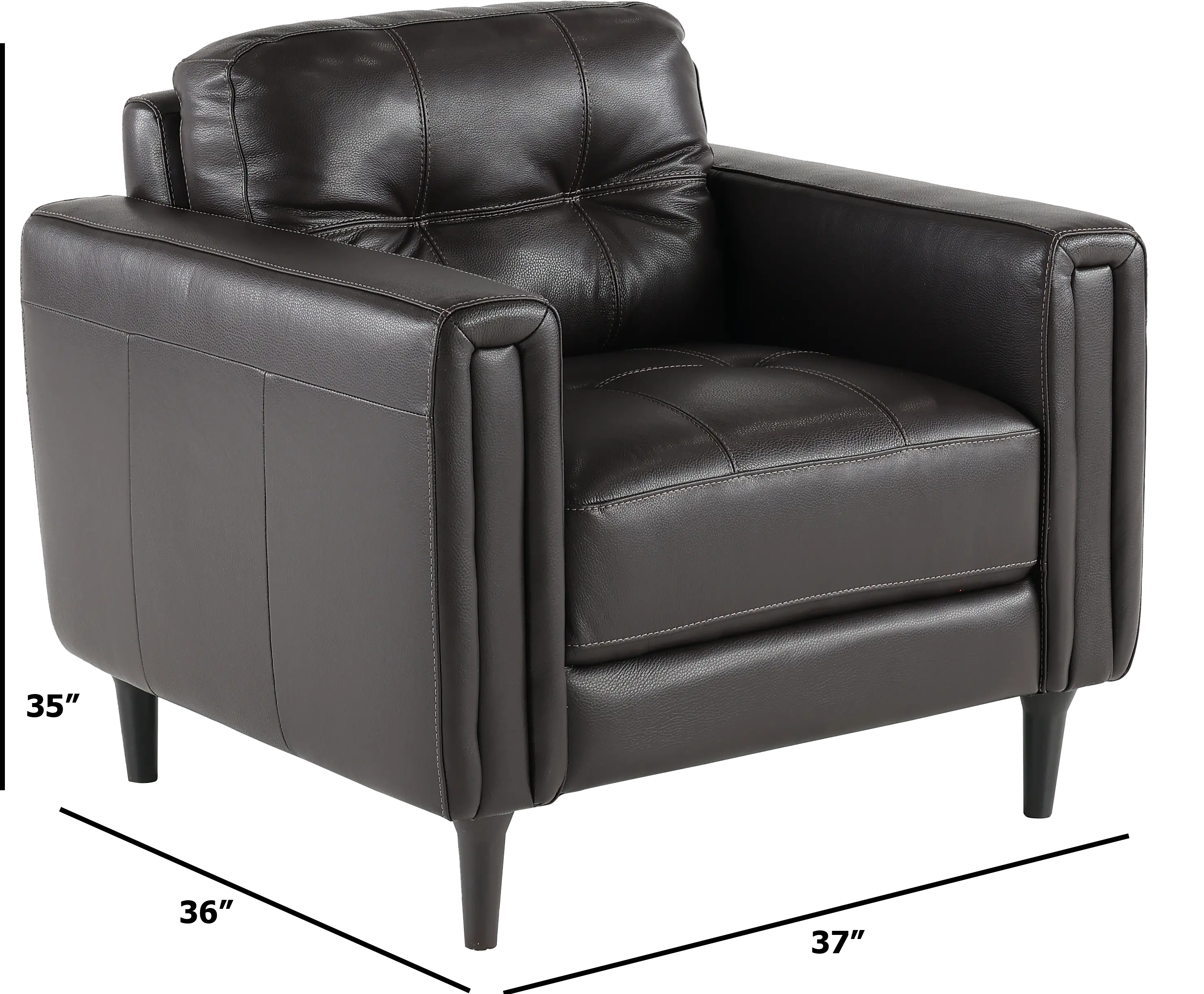 Verona Dark Brown Leather Chair