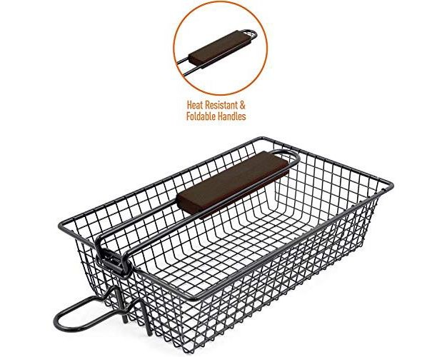 Yukon Glory Premium Grilling Basket Designed Grill Vegetables Seafood Poultry And Meats