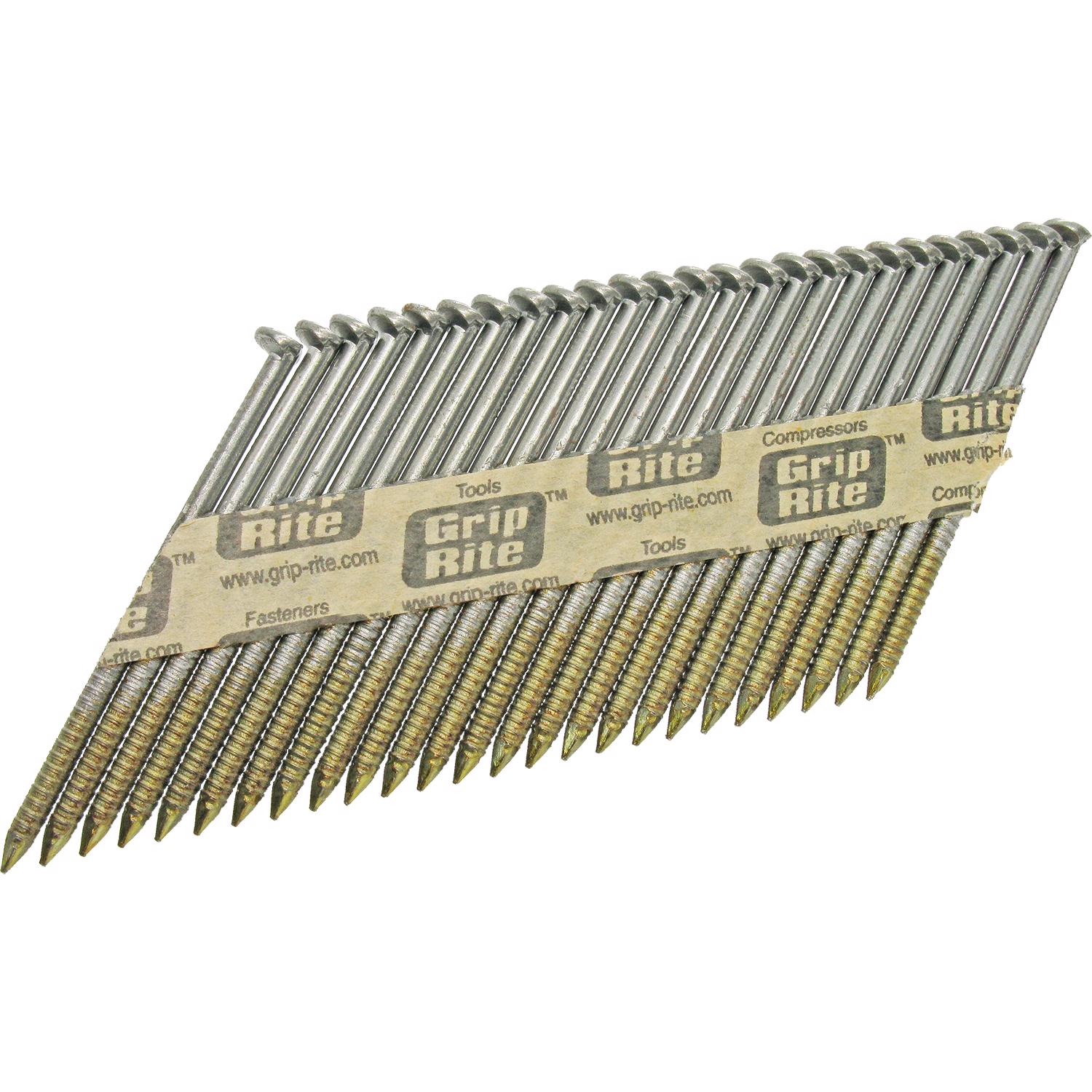 Grip-Rite 2-3/8 in. Angled Strip Bright Framing Nails 30 deg 2500 pk