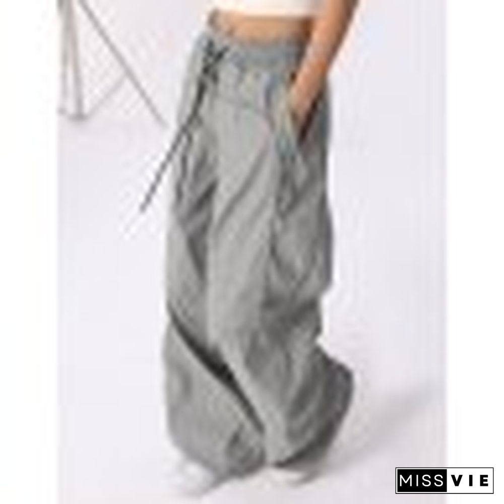 Functional Reflective Wide Leg Pants