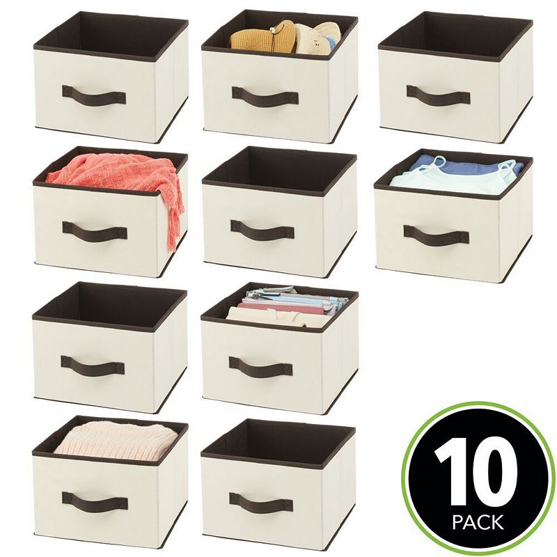 mDesign Kids Fabric Closet Storage Organizer Cube Bin， 10 Pack