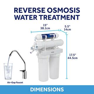 PUR 4-Stage Universal 23.3 GPD Reverse Osmosis Water Filtration System with Faucet PUN4RO