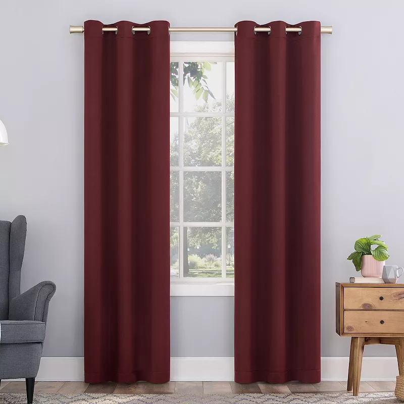 Sun Zero Mercer Blackout Solid Grommet Single Curtain Panel