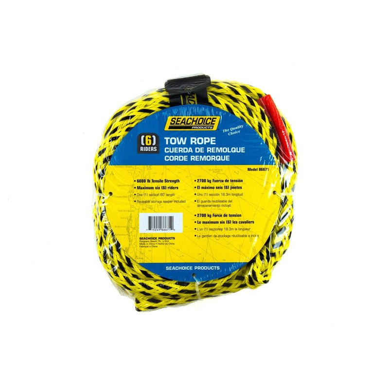 TOW ROPE BLK/YLW 6K 60'