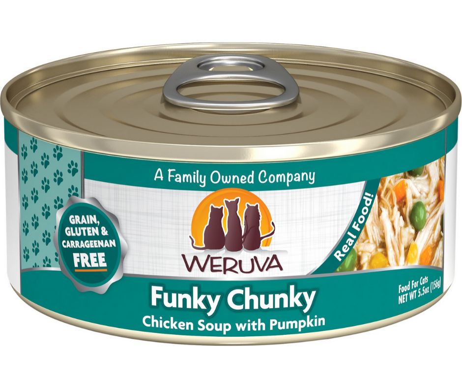 Weruva - All Breeds， Adult Cat Funky Chunky， Grain Free Chicken Soup w