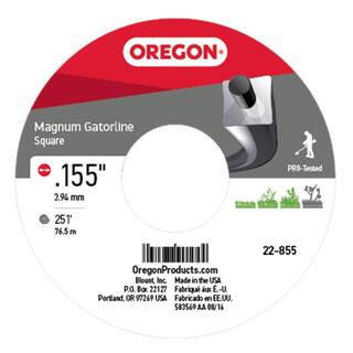 Oregon 0.155 in. Magnum Gatorline Square Trimmer Line 246 ft. Bulk Donut Fits Remington RM1159 and Many Others 22-855 22-855