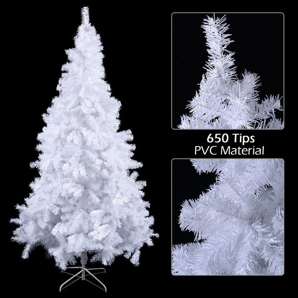 Costway 6Ft Artificial PVC Christmas Tree W/Stand Holiday Season