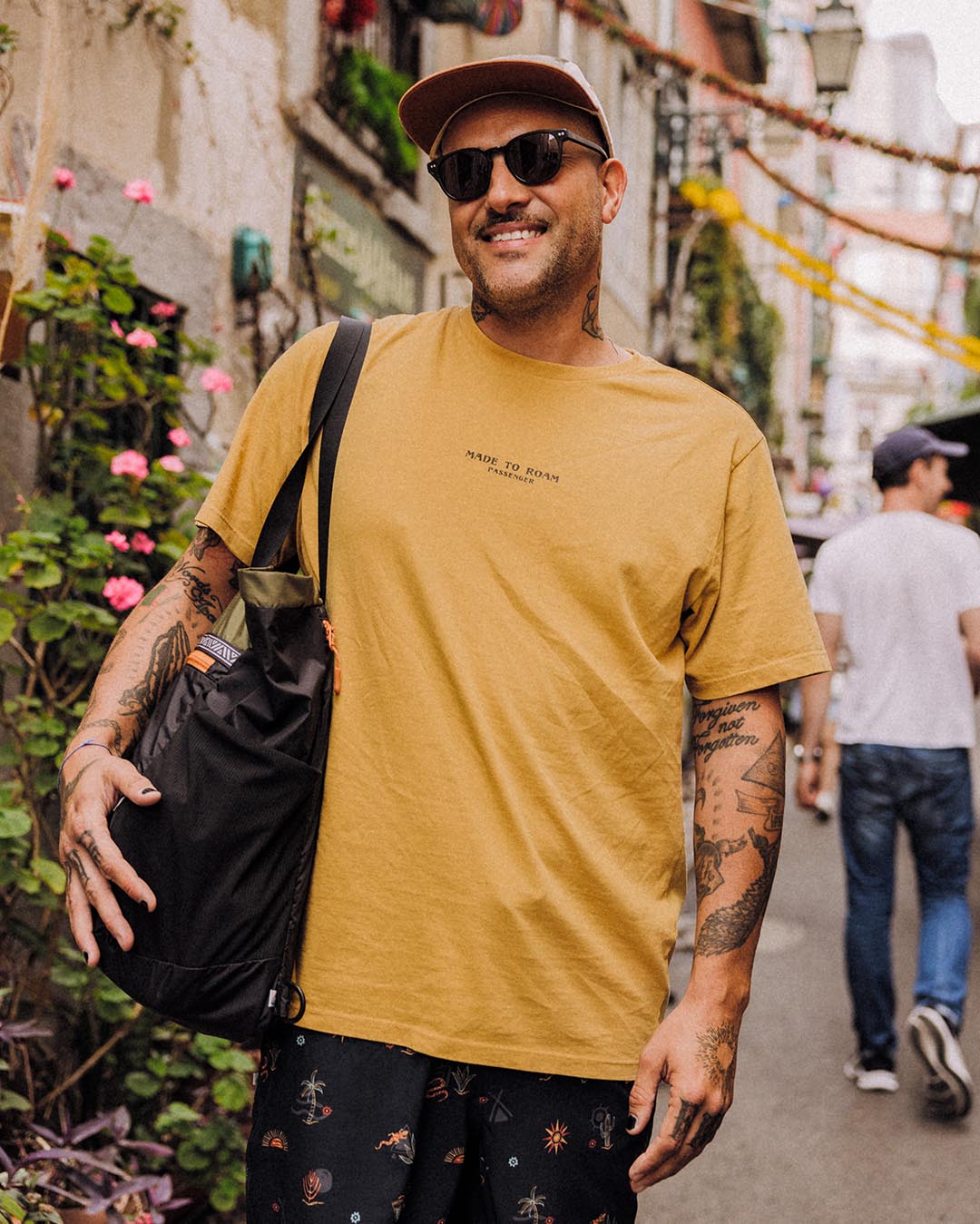 Sundown Recycled Cotton T-Shirt - Mustard Gold