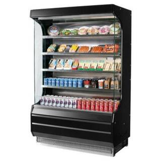 Cooler Depot 52 in. W 18 cu. ft. commercial Air Curtain open case cooler Merchandiser refrigerator in Black DXXBLF1369