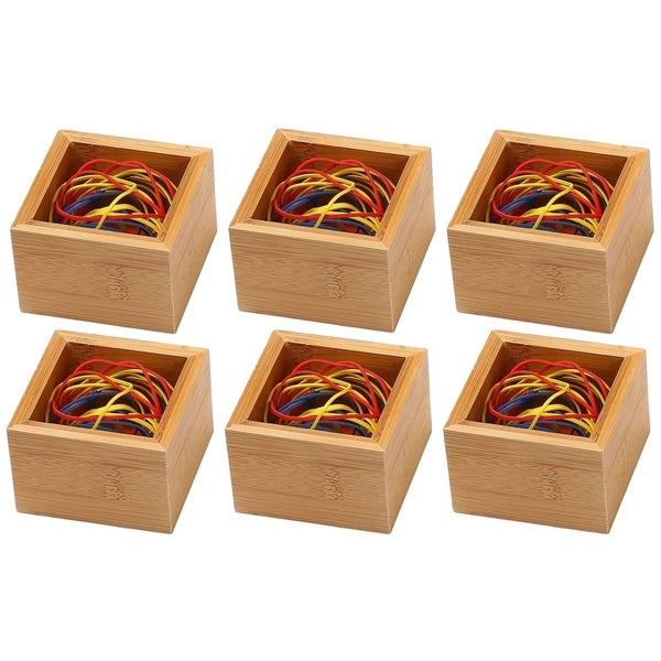 YBM Home Bamboo Kitchen Drawer Organizer Storage Box (Set of 6)，