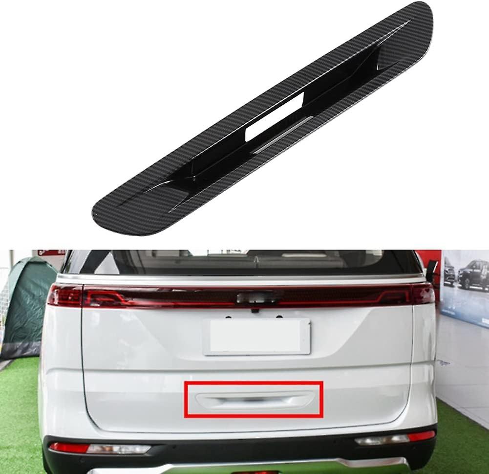 Rear Trunk Door Handle Bowl Catch Cover Trim for Carnival KA4 2020-2022 Carbon Fiber