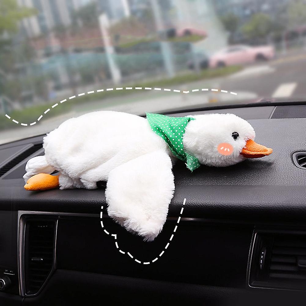 Car Plush Tissue Box Cute Cartoon Animal Style Tissue Holder Hanging Bag Napkin Holder For Desk Bedroom Living Room Car Sofa Type 1