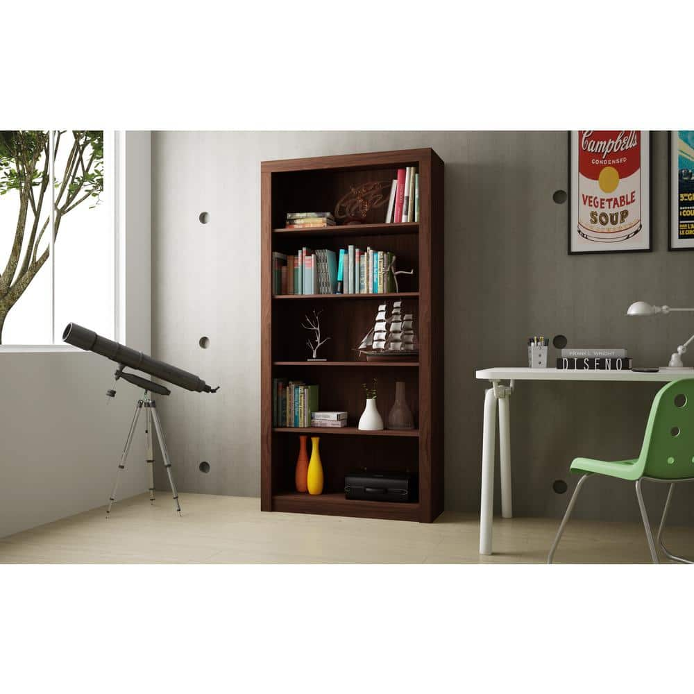 Manhattan Comfort Olinda Tobacco Open Bookcase 27AMC164