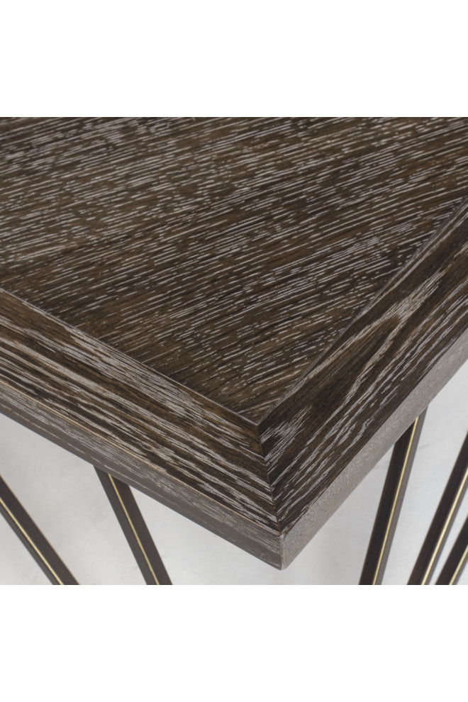 Dark Oak Geometrical Base Coffee Table  Andrew Martin Emerson   Contemporary   Coffee Tables   by Oroa   Distinctive Furniture  Houzz